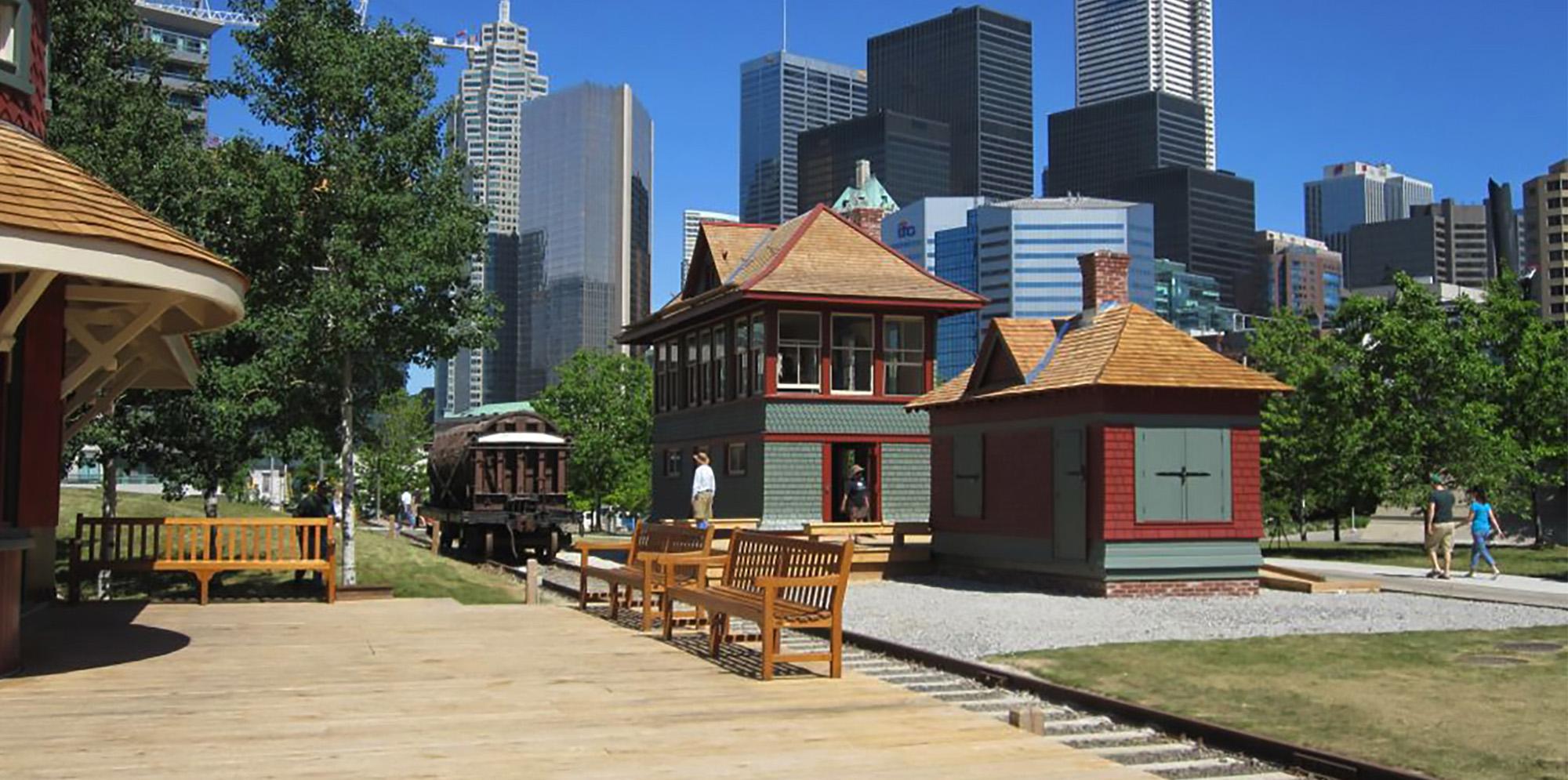 Roundhouse Park train tracks